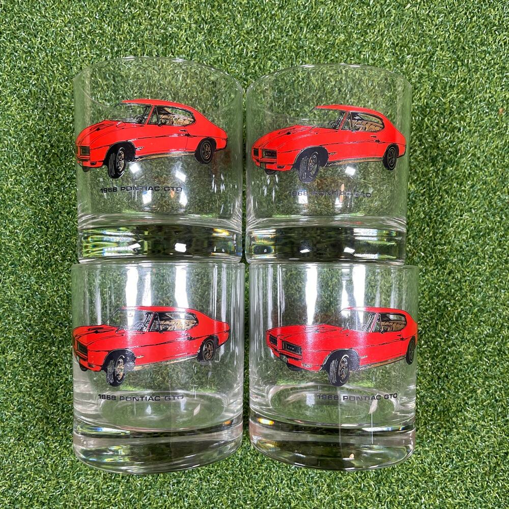 Vintage Lot 1968 Pontiac GTO Bar Whiskey Glass